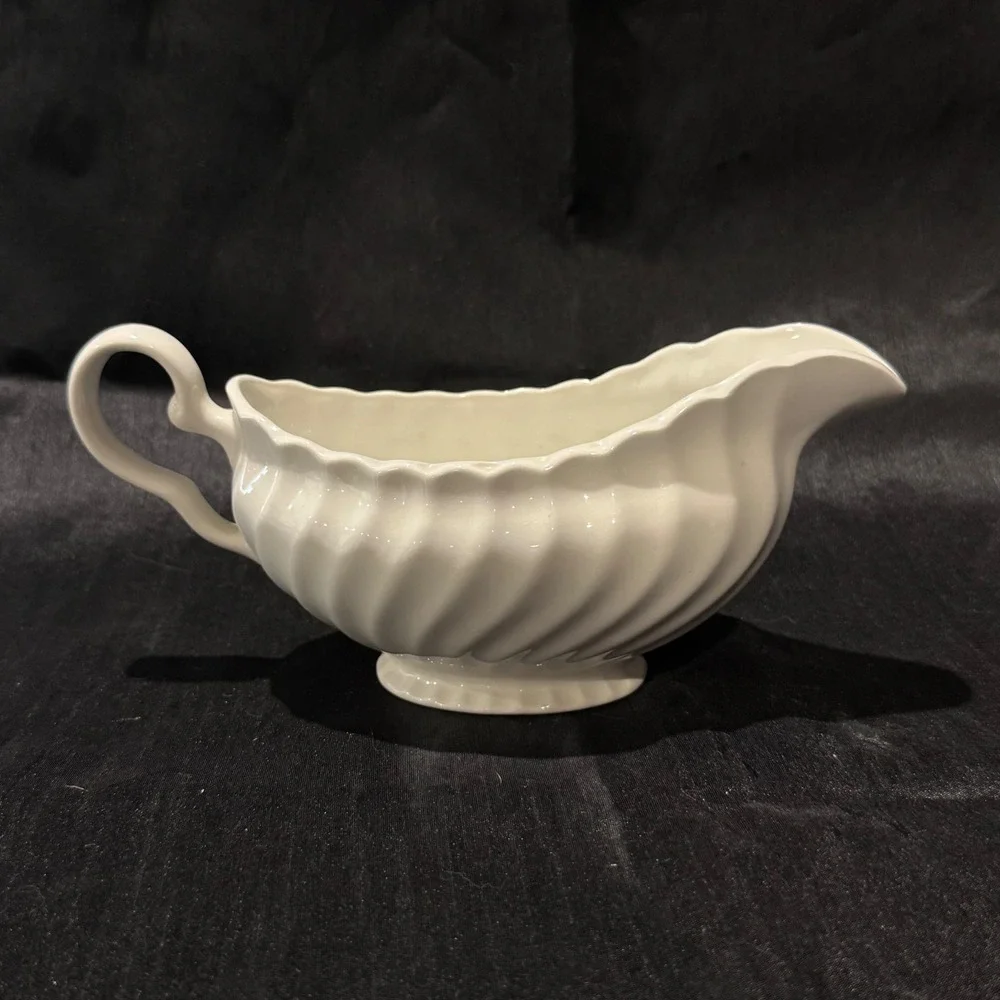 Vintage Johnson Brothers Regency Gravy Boat White Ironstone Made in England